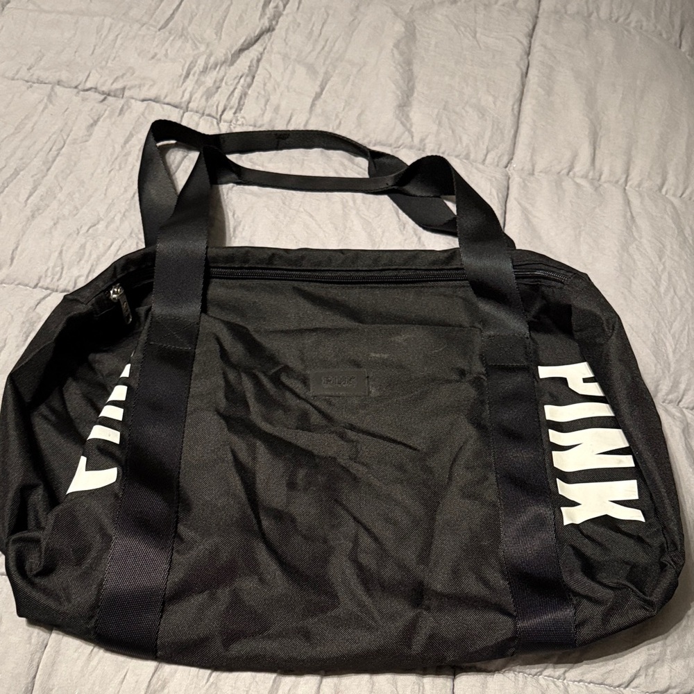 PINK Victoria's Secret Black Duffel Bag